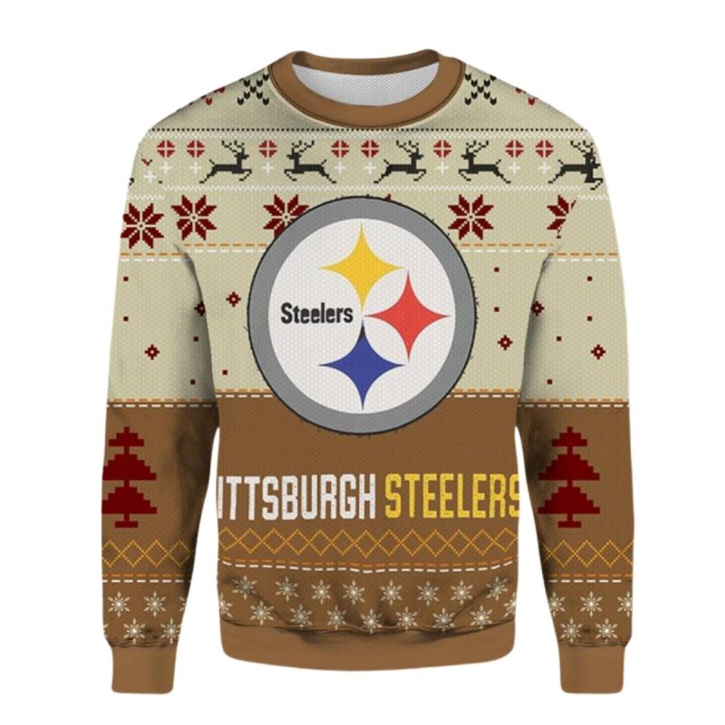 Pittsburgh Steelers Big Logo Ugly Sweater 1