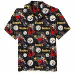Pittsburgh Steelers Biker And Logo Hawaiian Shirt