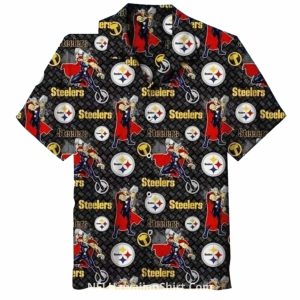 Pittsburgh Steelers Biker And Logo Hawaiian Shirt