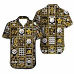 Pittsburgh Steelers Bold Black And Yellow Patchwork Hawaiian Shirt