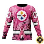 Pittsburgh Steelers Can In October We Wear Pink Breast Cancer Gift For Football Fans Ugly Sweater