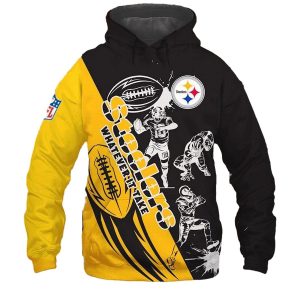 Pittsburgh Steelers Cartoon Player Cute AOP Hoodie