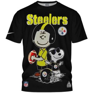 Pittsburgh Steelers Cartoon The Peanuts Snoopy AOP T-Shirt