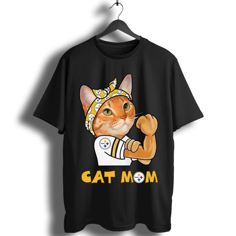 Pittsburgh Steelers Cat Mom Strong Shirt T Shirt 1