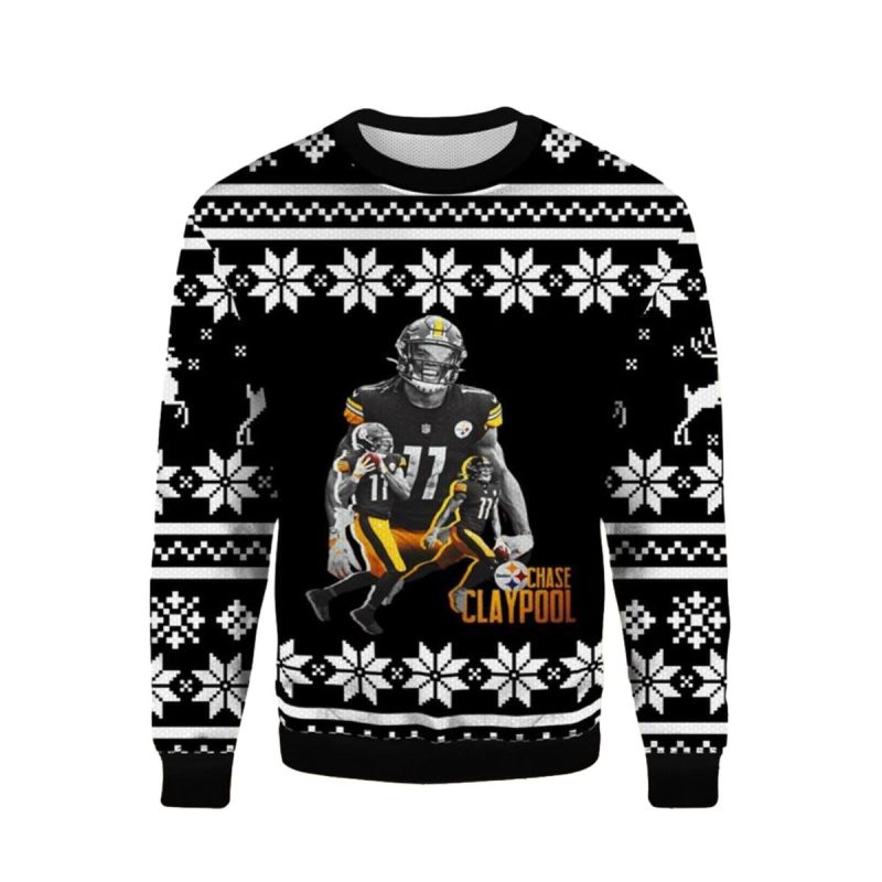 Pittsburgh Steelers Chase Claypool Ugly Sweater 1