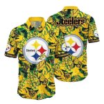 Pittsburgh Steelers Citrus Floral Blast Hawaiian Shirt