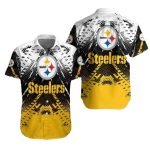 Pittsburgh Steelers City Skyline Yellow Gradient Hawaiian Shirt