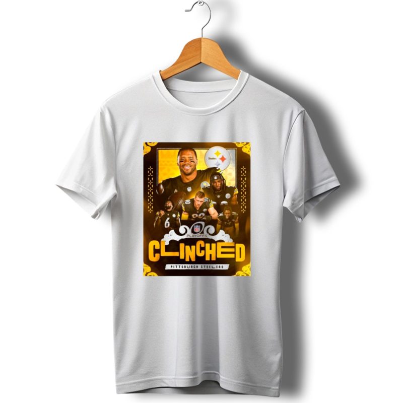 Pittsburgh Steelers Clinched Nfl Playoffs 2024 Steelers Logo Playoffs T Shirt 1 T Shirt 1