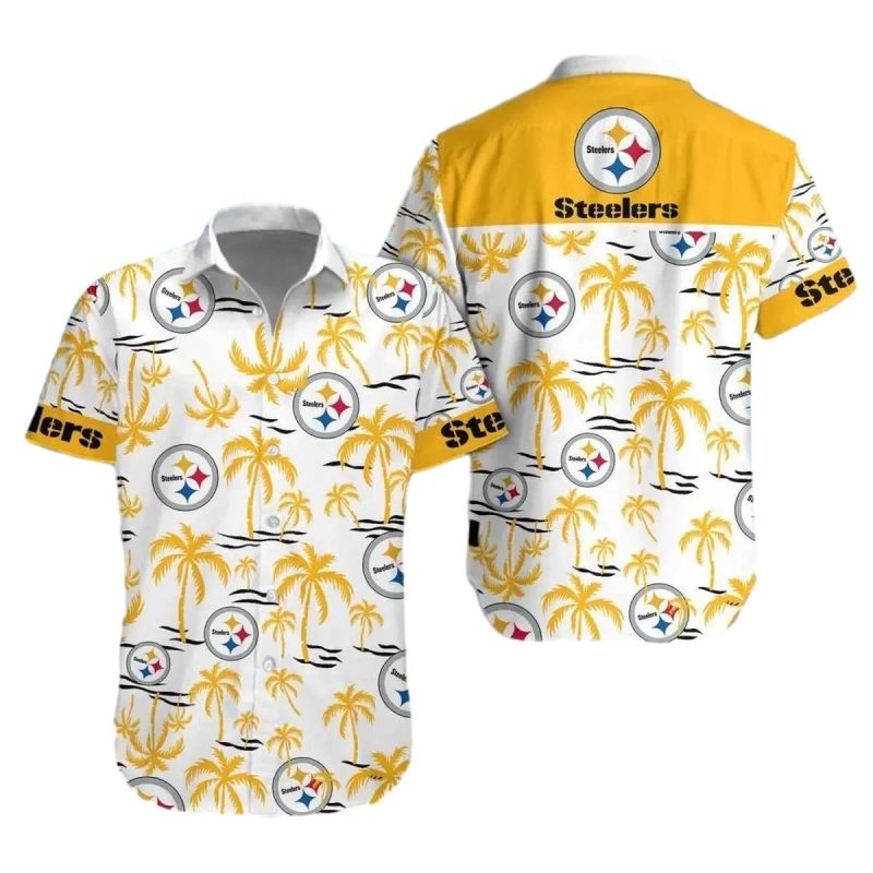 Pittsburgh Steelers Coconut Logo Beach Hawaiian Shirt 1