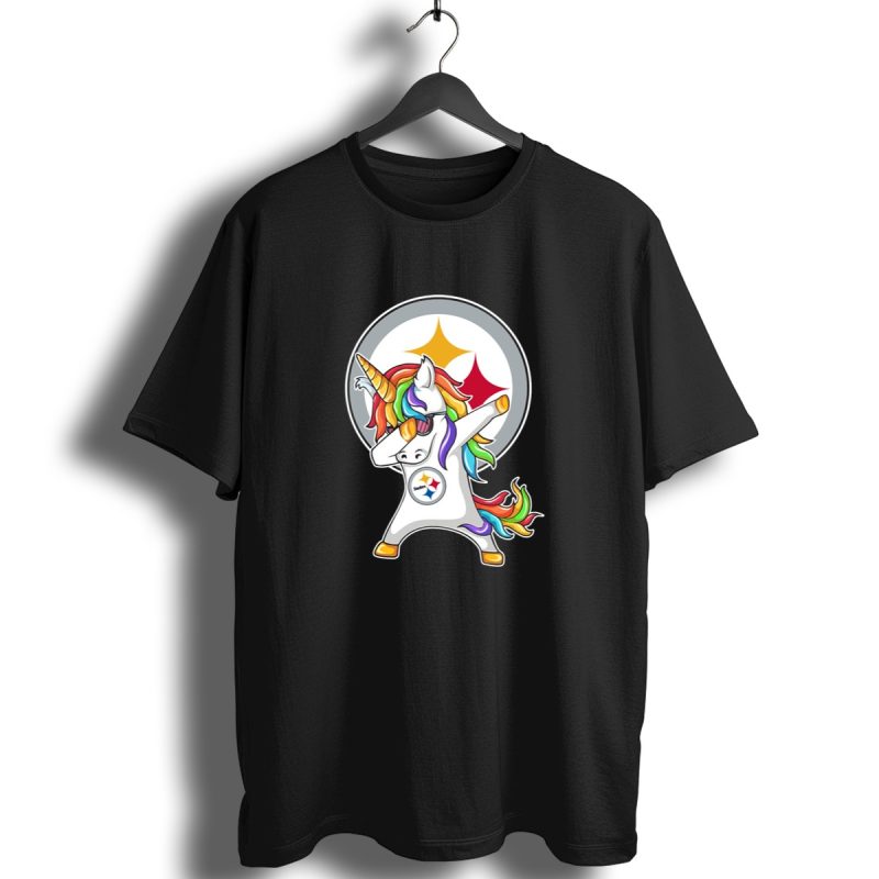 Pittsburgh Steelers Dabbing Unicorn Fan Design Rainbow T Shirt 1 T Shirt 1