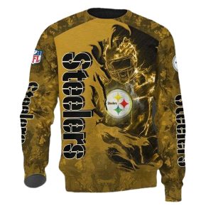 Pittsburgh Steelers Dark Golden Camo AOP Sweatshirt