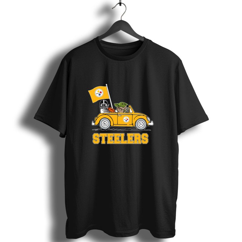 Pittsburgh Steelers Darth Vader Baby Yoda Driving Steelers Car T Shirt 1 T Shirt 1