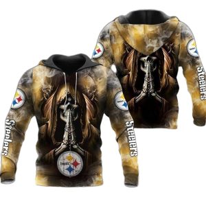 Pittsburgh Steelers Death Smoke Graphic AOP Hoodie