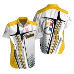 Pittsburgh Steelers Dynamic Abstract Geometric Black And Yellow Hawaiian Shirt