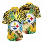 Pittsburgh Steelers Electric Wave Vibrant Hawaiian Shirt