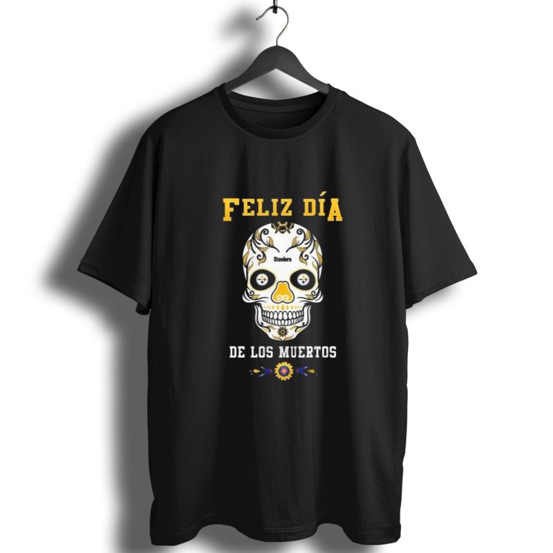 Pittsburgh Steelers Feliz Dia De Los Muertos Skull T Shirt 1 T Shirt 1