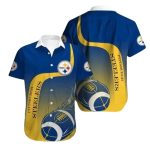 Pittsburgh Steelers Flame Ball Blue And Gold Style Hawaiian Shirt