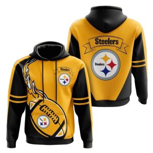 Pittsburgh Steelers Flame Balls Graphic Gift For Fans AOP Hoodie
