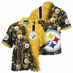 Pittsburgh Steelers Game Day Lei Festive Floral Hawaiian Shirt