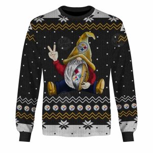 Pittsburgh Steelers Gnome Hug Ball Ugly Sweater