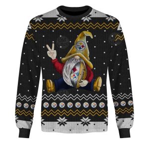 Pittsburgh Steelers Gnome Ugly Christmas Sweater AOP Sweatshirt