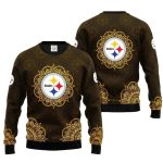 Pittsburgh Steelers Golden Special Logo AOP Sweatshirt