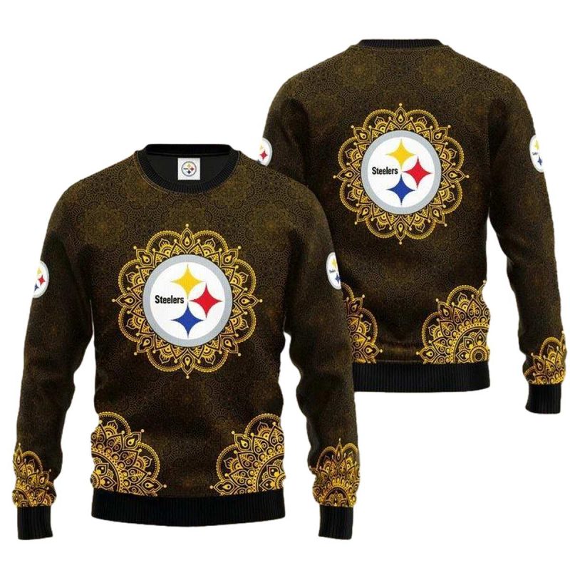 Pittsburgh Steelers Golden Special Logo Aop Sweatshirt 1