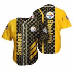 Pittsburgh Steelers Golden Stripes Baseball Jersey