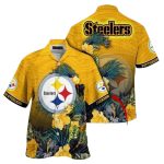 Pittsburgh Steelers Golden Tropics Fanfare Hawaiian Shirt