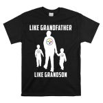 Pittsburgh Steelers Grandfather Like Grandson Two Son T Shirt 2