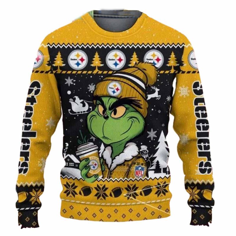 Pittsburgh Steelers Grinch Stolen Ugly Sweater 1