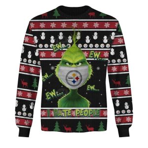 Pittsburgh Steelers Grinches I Hate People And I Love My Steelers AOP Sweatshirt