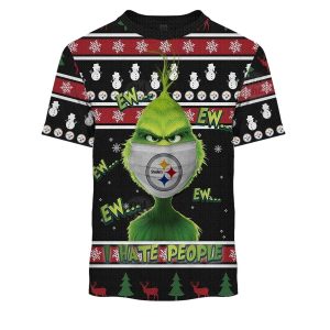 Pittsburgh Steelers Grinches I Hate People And I Love My Steelers AOP T-Shirt