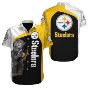 Pittsburgh Steelers Guardian Football Baby Groot Hawaiian Shirt