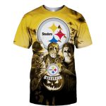 Pittsburgh Steelers Halloween Horror Night Gift For Fan AOP T-Shirt