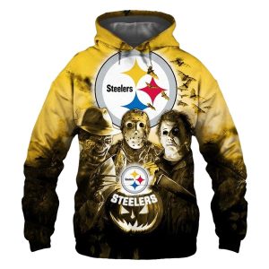 Pittsburgh Steelers Halloween Horror Night Gift For Fans AOP Hoodie