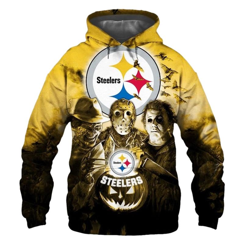Pittsburgh Steelers Halloween Horror Night Gift For Fans Aop Hoodie 1