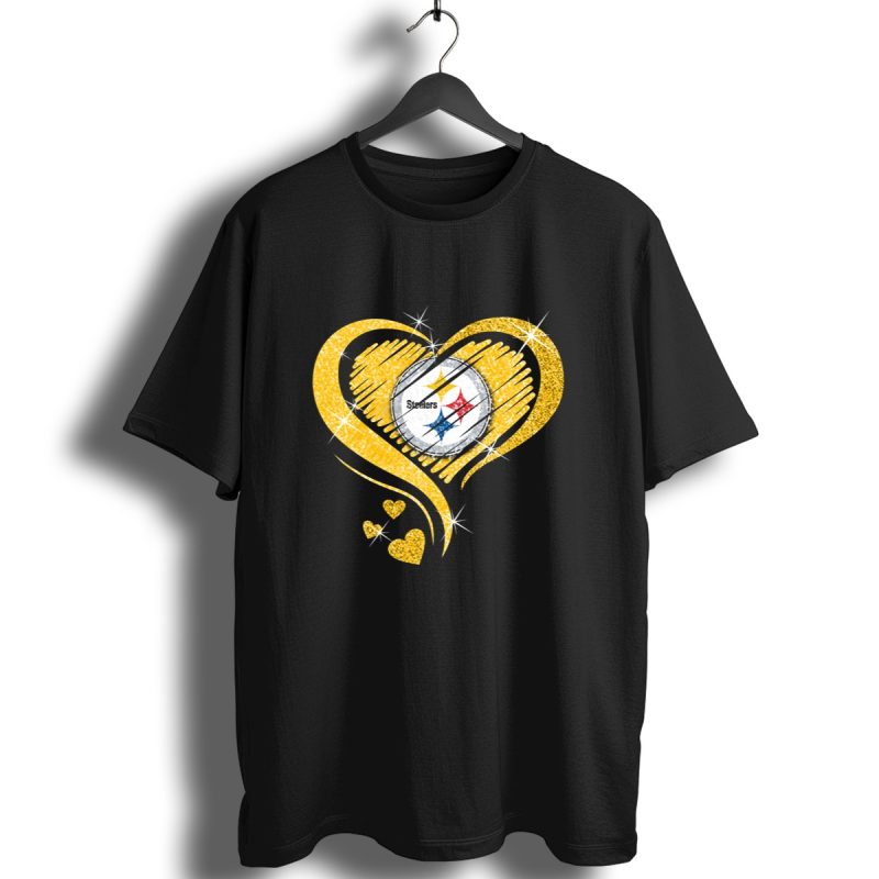 Pittsburgh Steelers Heart Diamond Sparkle T Shirt 1 T Shirt 1