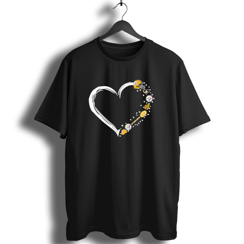 Pittsburgh Steelers Heart Helmet Foam Finger Stars Fan Art 1 Fan T Shirt 1 T Shirt 1