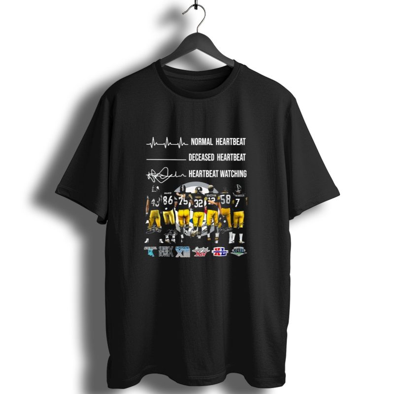 Pittsburgh Steelers Heartbeat Watching Super Bowl Signatures Ing 2025 Players T Shirt 1 T Shirt 1