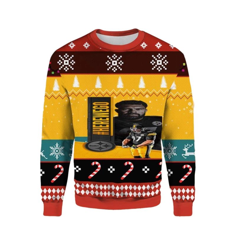 Pittsburgh Steelers Here We Go Ugly Sweater 1