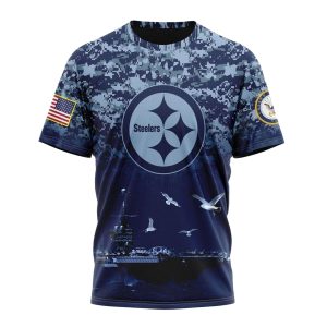 Pittsburgh Steelers Honor Us Navy Veterans AOP T-Shirt