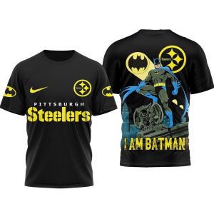 Pittsburgh Steelers I Am Batman Comic AOP T-Shirt