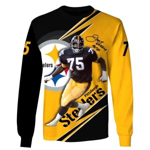 Pittsburgh Steelers Joe Greene No 75 Signature AOP Sweatshirt