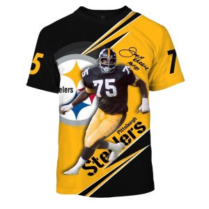 Pittsburgh Steelers Joe Greene No 75 Signature AOP T-Shirt