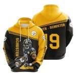 Pittsburgh Steelers Juju Smith Schuster Black Gold AOP Hoodie