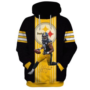 Pittsburgh Steelers Juju Smith Schuster No 19 AOP Hoodie