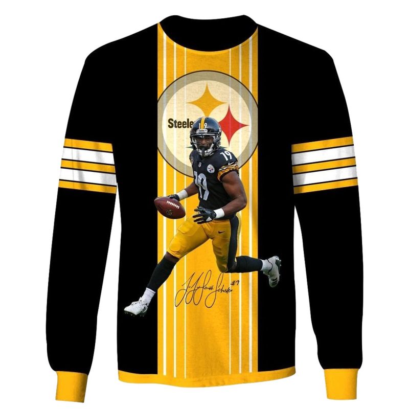 Pittsburgh Steelers Juju Smith Schuster No 19 Aop Sweatshirt 1
