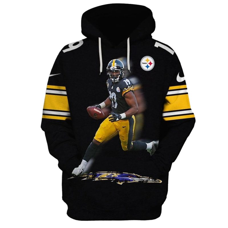 Pittsburgh Steelers Juju Smith Schuster No 19 Jerseys Memories Aop Hoodie 1