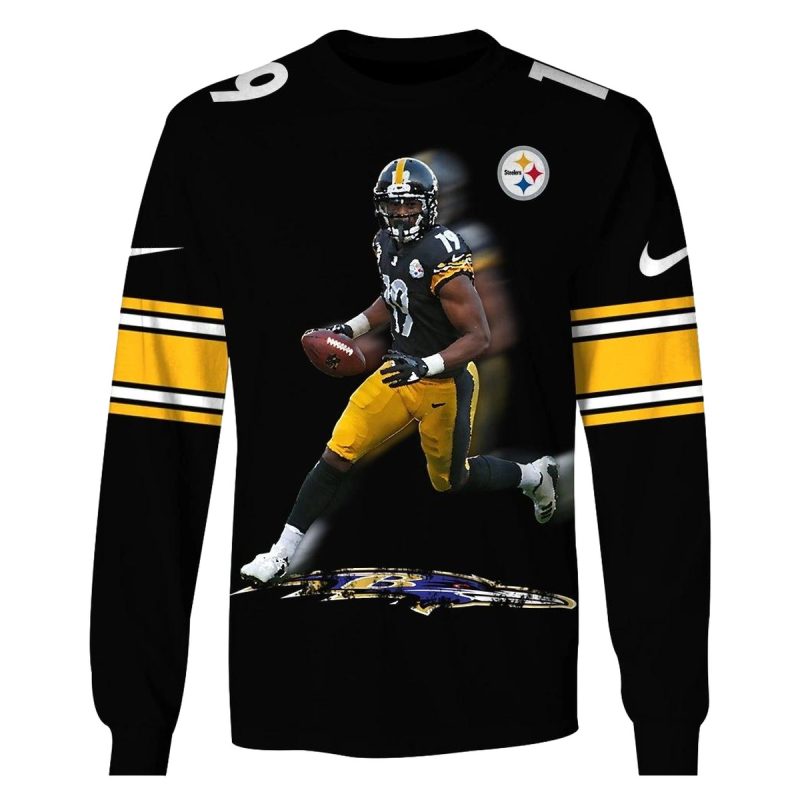 Pittsburgh Steelers Juju Smith Schuster No 19 Jerseys Memories Aop Sweatshirt 1